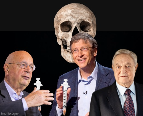 Soros, Schwab & Bill Gates Blank Meme Template