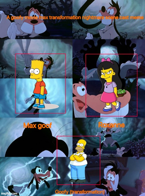 Bart Simpson's transformation nightmare | image tagged in the simpsons,a goofy movie,memes,bart simpson,homer simpson,transformation | made w/ Imgflip meme maker