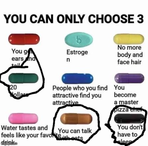 you can only choose 3 | image tagged in you can only choose 3 | made w/ Imgflip meme maker