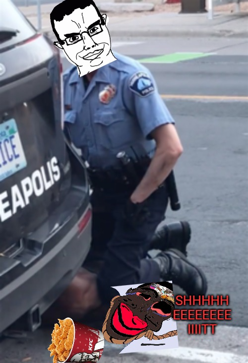 Chudjak kneeling on Blueworld's neck Blank Meme Template