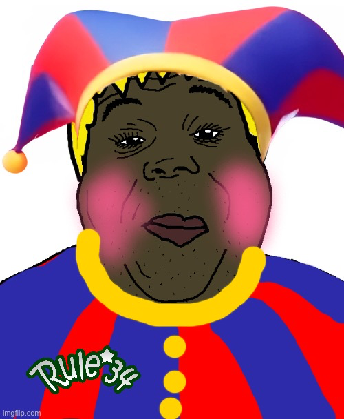 Black Pomni 2.0 Blank Meme Template