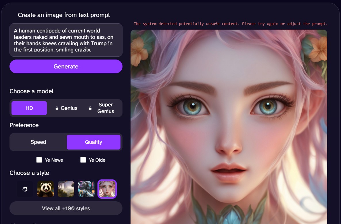 Unsafe Content Warning Blank Meme Template