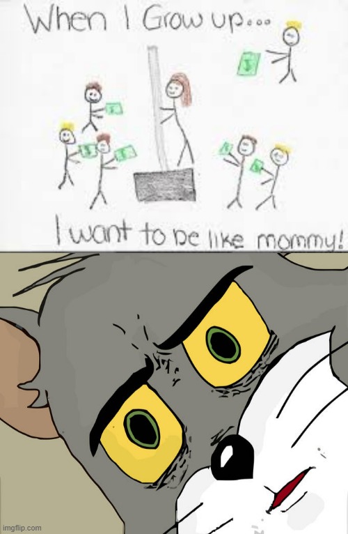 How much you wanna bet the kid who drew this was originally an accident | image tagged in memes,unsettled tom,funny,dark humor,cursed image | made w/ Imgflip meme maker