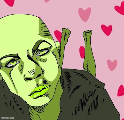 image tagged in green jojo | made w/ Imgflip meme maker