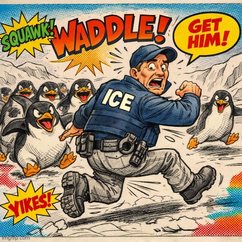 Ice being chased | image tagged in political meme | made w/ Imgflip meme maker