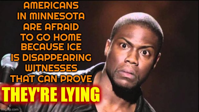 THE CONSTITUTION GUARANTEES EVERY AMERICAN'S RIGHT TO PROTEST THEIR CORRUPT GOVERNMENT WITHOUT BEING EXECUTED IN BROAD DAYLIGHT | AMERICANS IN MINNESOTA ARE AFRAID TO GO HOME; BECAUSE ICE IS DISAPPEARING WITNESSES THAT CAN PROVE; THEY'RE LYING | image tagged in kevin heart idiot,memes,impeach trump,bill of rights,maga,terrorism | made w/ Imgflip meme maker