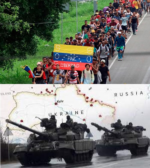 These are refugees. This is an invasion Blank Meme Template