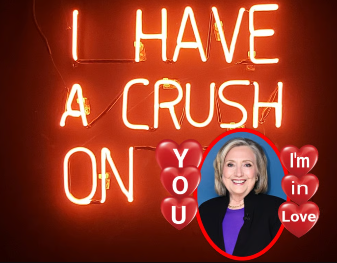 Hillary Heart Throb I'm in Love Blank Meme Template