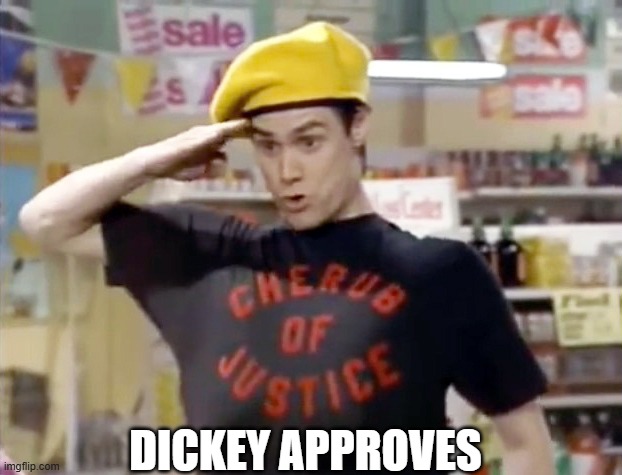 Cherub of Justice | DICKEY APPROVES | image tagged in cherub of justice | made w/ Imgflip meme maker
