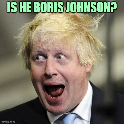 Boris Johnson | IS HE BORIS JOHNSON? | image tagged in boris johnson | made w/ Imgflip meme maker
