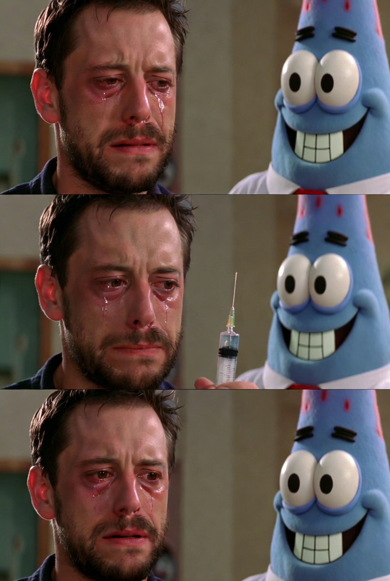 evil Patrick as a doctor Blank Meme Template