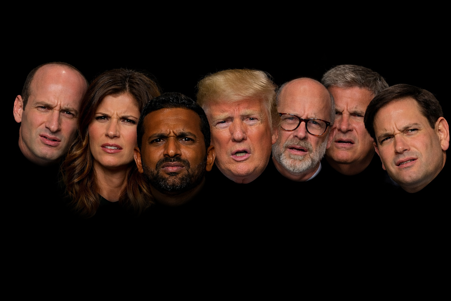 Incompetents - Miller, Noem, Patel, Trump, Vought, Bessent,Rubio Blank Meme Template