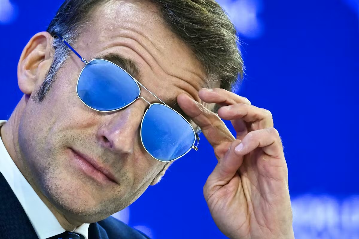 Macron sunglases Blank Meme Template