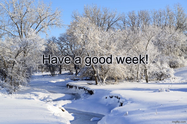 Snow | Have a good week! | image tagged in snow | made w/ Imgflip meme maker