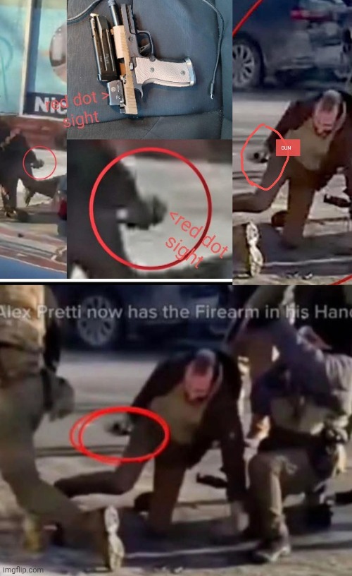 Pretti shooting gun in hand Blank Meme Template