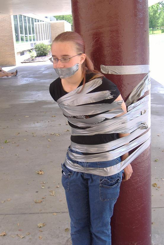 Taped to a pole Blank Meme Template