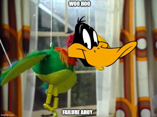 warner bros after supergirl flopped | WOO HOO; FAILURE AHOY | image tagged in failure ahoy,prediction,warner bros | made w/ Imgflip meme maker