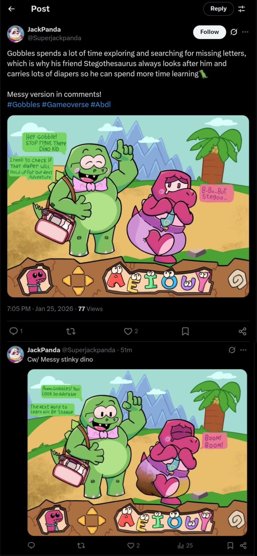 Gobbles and Dirty Diaper Blank Meme Template