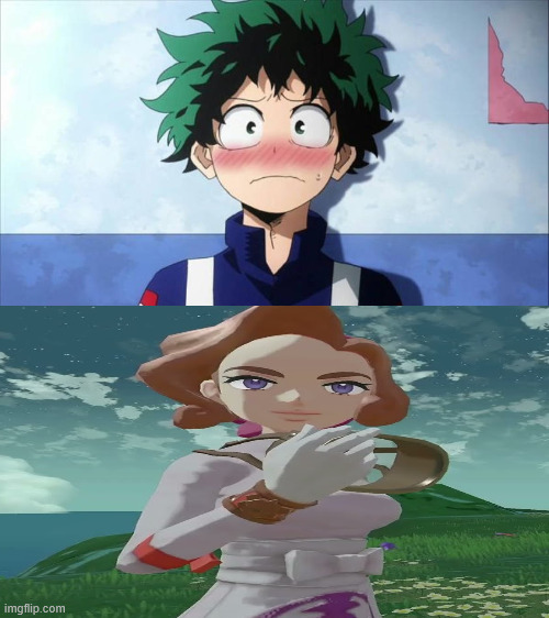 deku falls in love with palina | image tagged in deku falls in love with who,pokemon legends arceus,pokemon memes,video games,my hero academia,palina | made w/ Imgflip meme maker