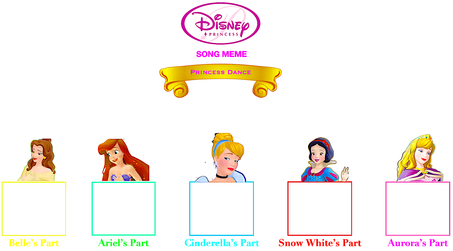 Disney Princess - The Princess Dance: Song Meme Blank Meme Template