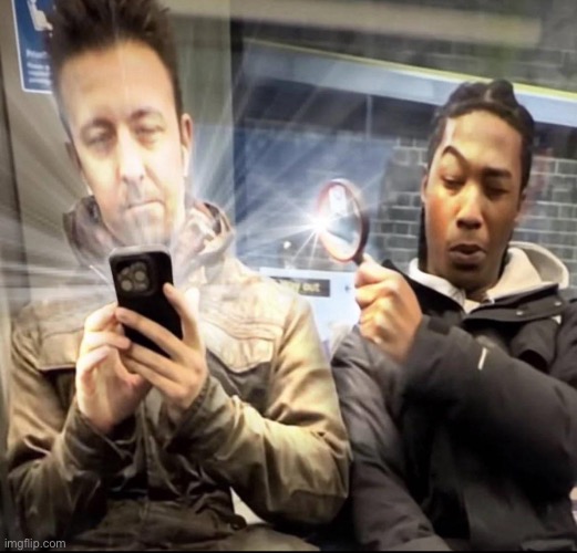 when you try to read your phone in public | made w/ Imgflip meme maker