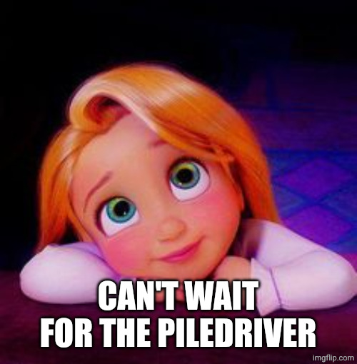 CAN'T WAIT FOR THE PILEDRIVER | image tagged in dreamy | made w/ Imgflip meme maker
