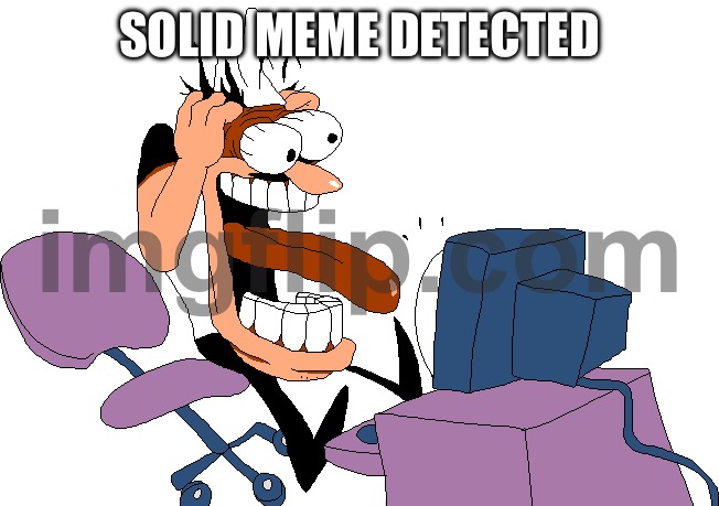 Peppino screaming at the camera | SOLID MEME DETECTED | image tagged in peppino screaming at the camera | made w/ Imgflip meme maker