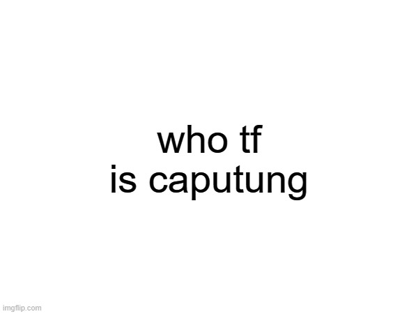 who tf is caputung | made w/ Imgflip meme maker