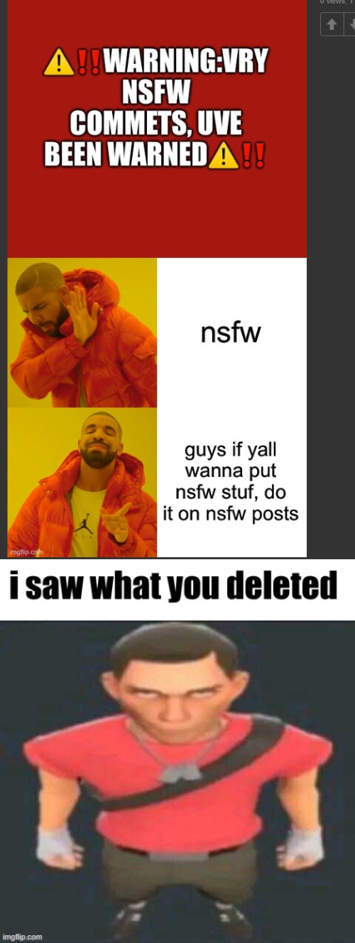 i saw what you deleted | image tagged in i saw what you deleted scout | made w/ Imgflip meme maker