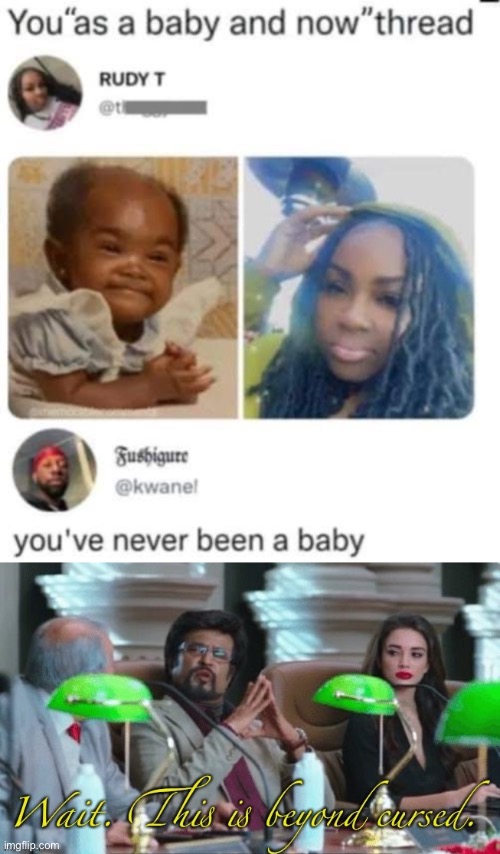 When you were cursed from birth | image tagged in this is beyond cursed,cursed image,cursed,baby,bald,baldi | made w/ Imgflip meme maker