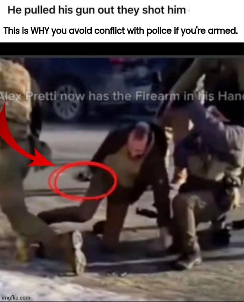 Alex Pretti was armed Blank Meme Template