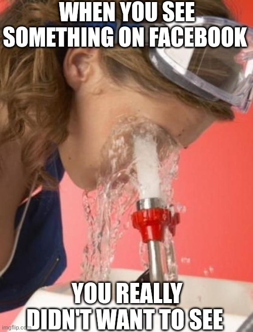 When You See Something On Facebook | WHEN YOU SEE SOMETHING ON FACEBOOK; YOU REALLY DIDN'T WANT TO SEE | image tagged in chrisjoines1 | made w/ Imgflip meme maker