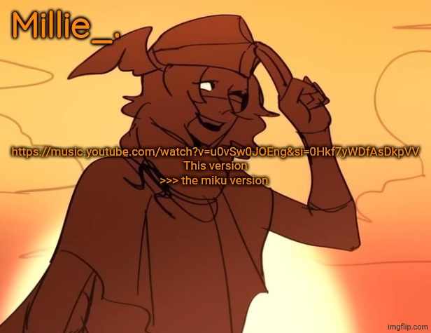 Millie's Hermes from Epic: The Musical announcement template | https://music.youtube.com/watch?v=u0vSw0JOEng&si=0Hkf7yWDfAsDkpVV
This version >>> the miku version | image tagged in millie's hermes from epic the musical announcement template | made w/ Imgflip meme maker