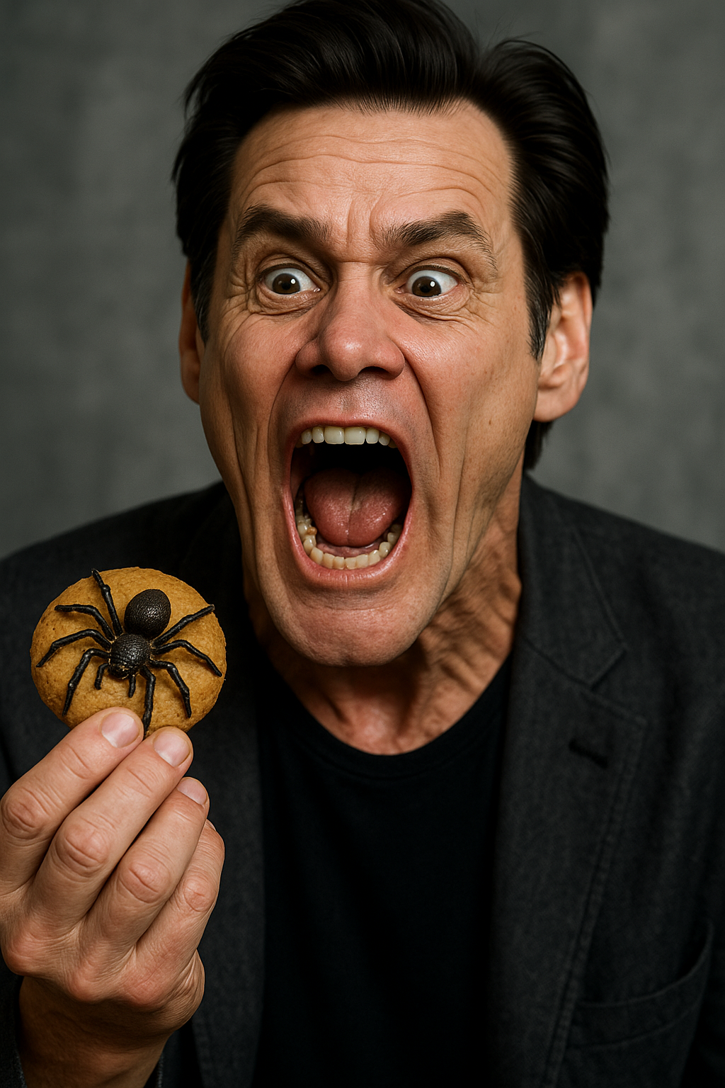 Jim Carrey Spider Biscuit Blank Meme Template