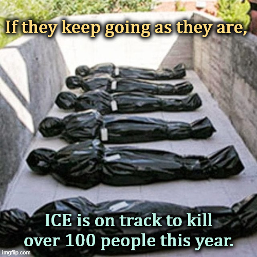 Death squads | If they keep going as they are, ICE is on track to kill over 100 people this year. | image tagged in trump,ice,greg bovino,kristi noem,stephen miller | made w/ Imgflip meme maker