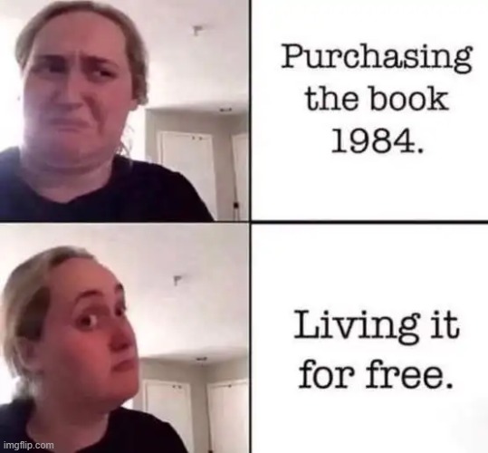 Liberals don't 'lern' from their 'misteaks' and that's a fact. vB | image tagged in 1984,george orwell,crazy woman,liberalism,mental illness | made w/ Imgflip meme maker