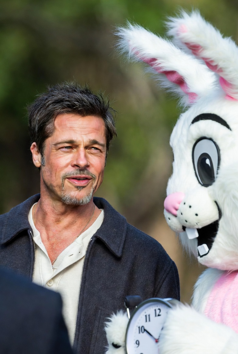 Brad Pitt and Easter Bunny Blank Meme Template