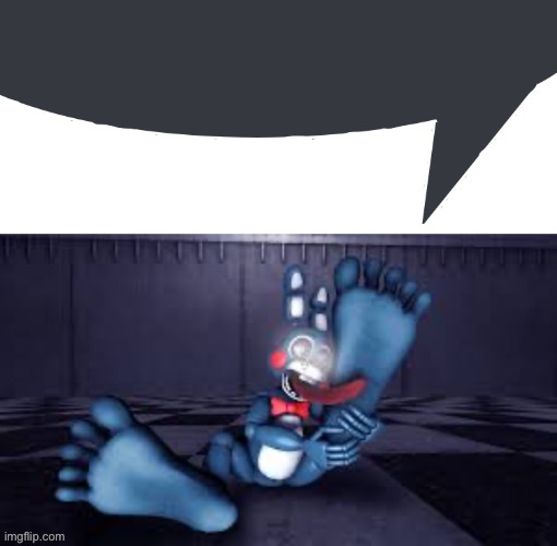 toy bonnie speech bubble | image tagged in toy bonnie speech bubble | made w/ Imgflip meme maker