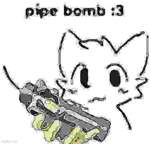 collect my fucking pixels | image tagged in boykisser pipe bomb | made w/ Imgflip meme maker