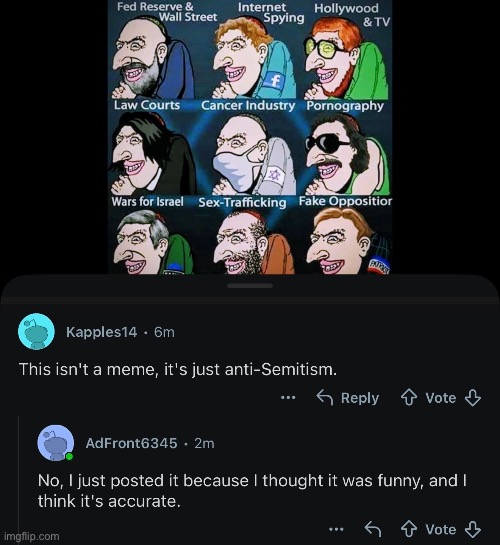 Mfs when blatant racism/anti-semitism gets called out | made w/ Imgflip meme maker