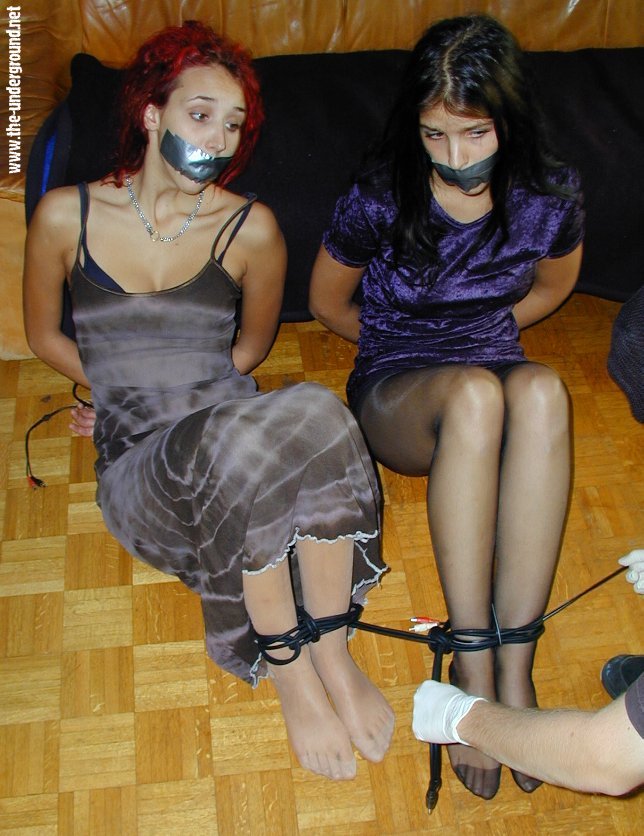 2 people tied up Blank Meme Template