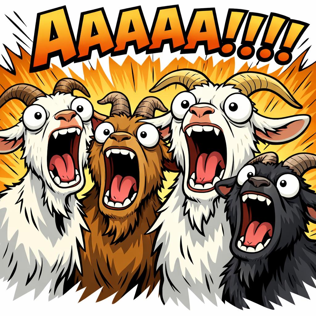 Goats yelling at the same time Blank Meme Template