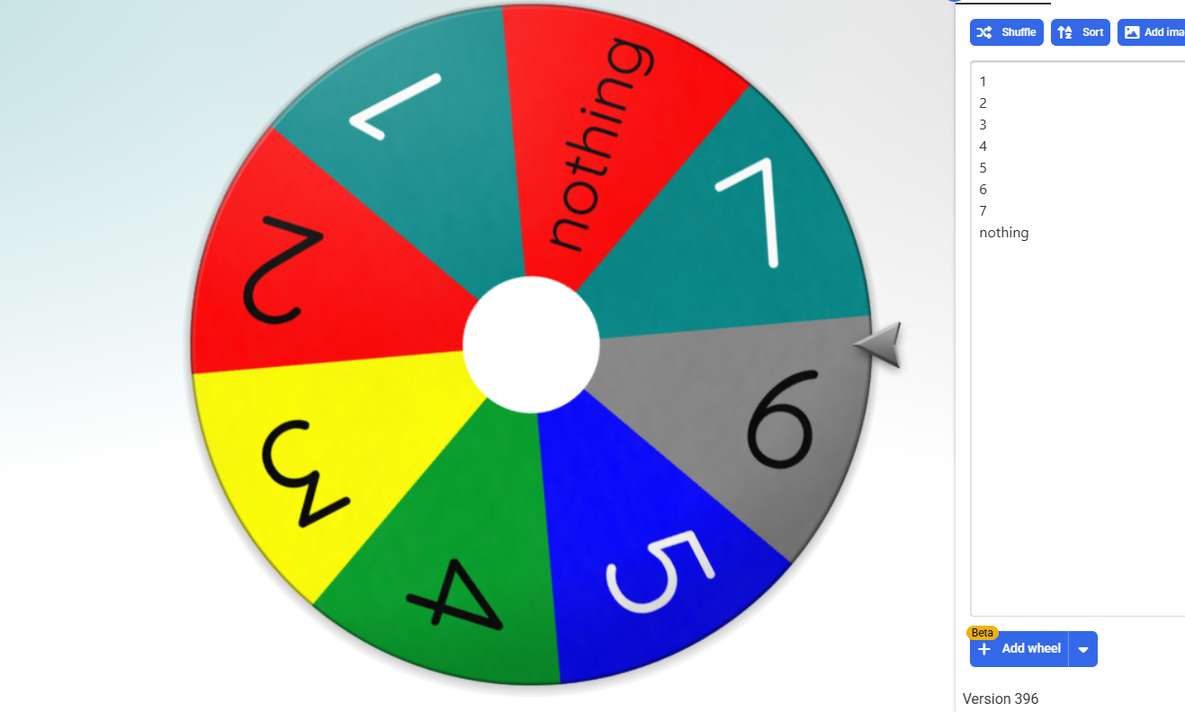 pick a number wheel Blank Meme Template