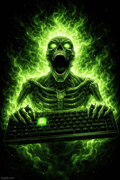fucking green skeleton screaming with the letter g highli | image tagged in fucking green skeleton screaming with the letter g highli | made w/ Imgflip meme maker