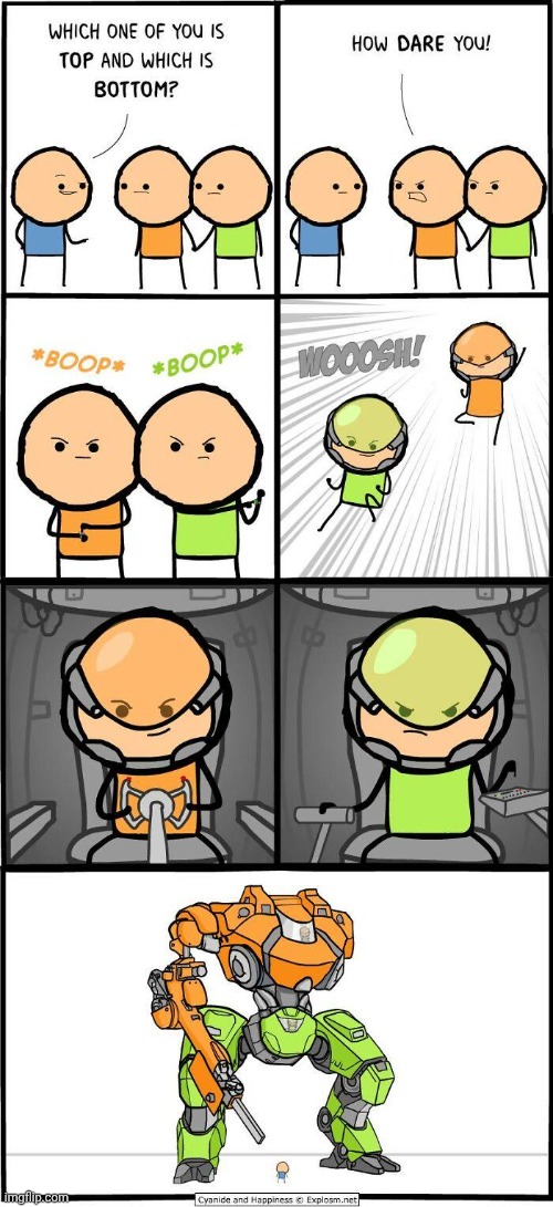 Top bottom | image tagged in top,bottom,cyanide and happiness,comics,comics/cartoons,action | made w/ Imgflip meme maker