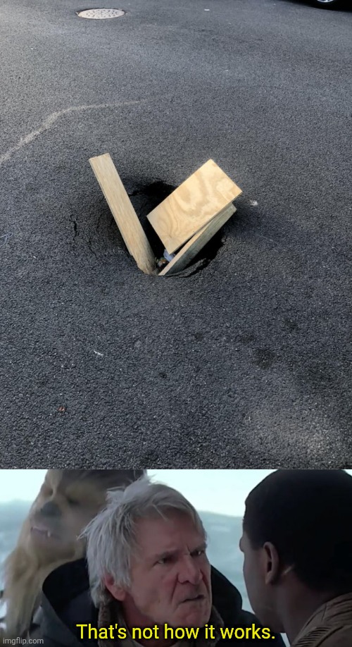 Poor ahh construction | That's not how it works. | image tagged in that's not how it works,construction,holes,hole,you had one job,memes | made w/ Imgflip meme maker