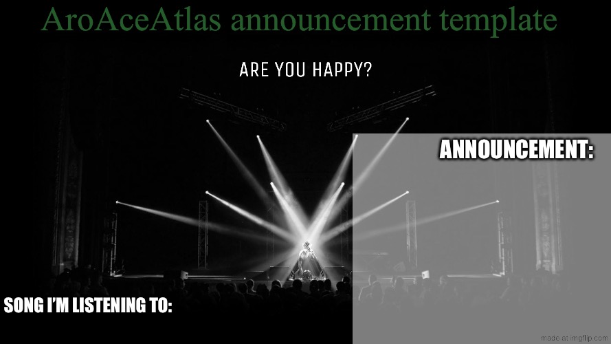 New announcement template Blank Meme Template