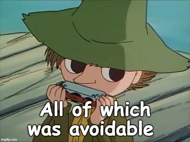 @Blackvanmaster | All of which was avoidable | image tagged in rmk | made w/ Imgflip meme maker