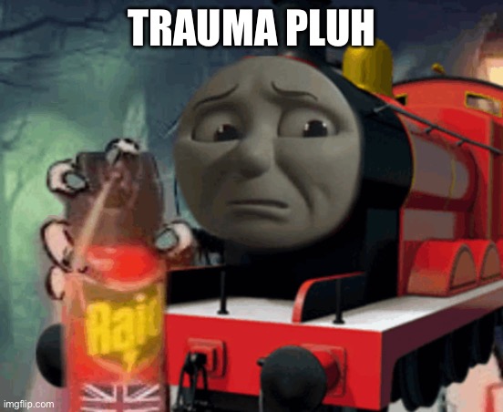 https://www.deviantart.com/Domingo879 | TRAUMA PLUH | image tagged in james with a raid can | made w/ Imgflip meme maker