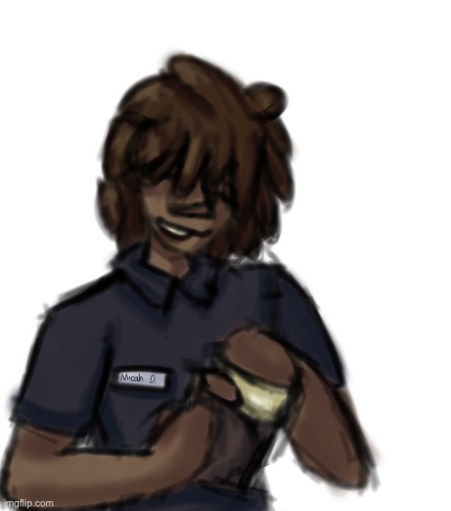 Micah at his job | image tagged in we,love,micah,he,is,awesome | made w/ Imgflip meme maker